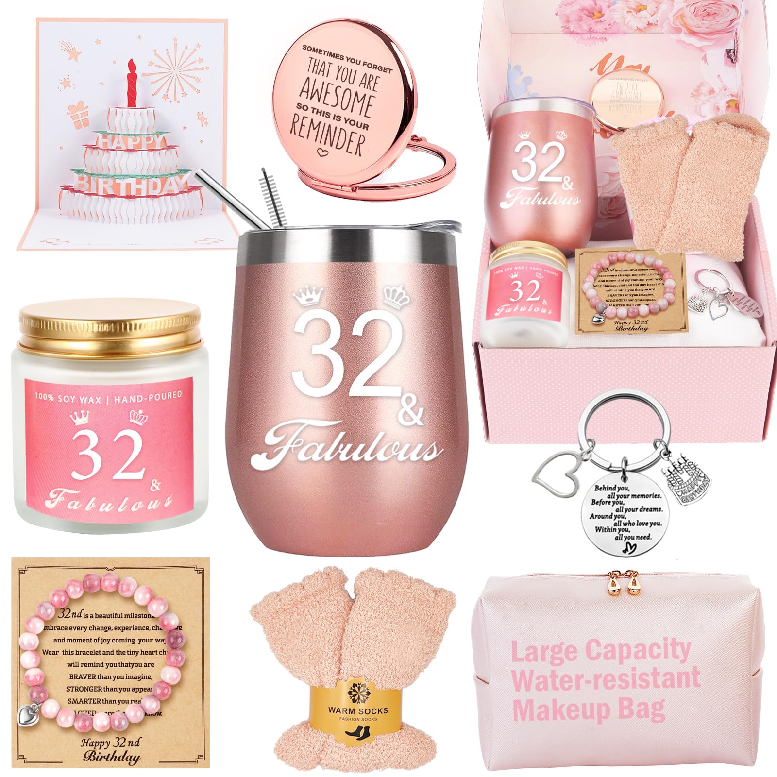 Awfrky Birthday Gifts for Women, Birthday Gift Box Set for Woman Best Friends Female Sister Mom Daughter Wife Her Girlfriend Coworker Bestie, Unique Gifts for Women — view 9