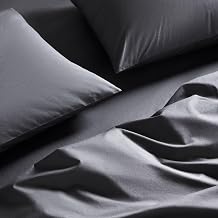 Brooklinen Luxury Percale Pillowcase - Set of 2 King Size Slate Grey - 100% Long Staple Cotton with Envelope Closure