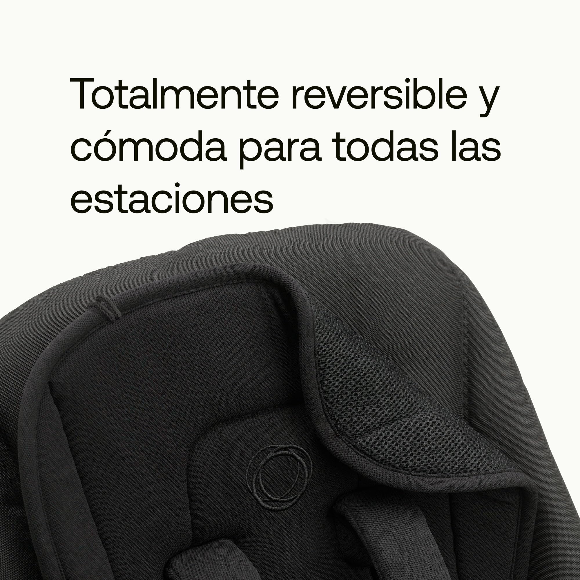 Bugaboo Pack de Accesorios de Verano: Colchoneta Doble Confort para todas las estaciones y, Sombrilla+, compatible con todos los carritos Bugaboo, tejido de protección solar UPF 50+. Negro