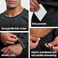 Vista 4 de HOTSUIT Traje de sauna para hombre, traje de sudor, chaqueta de entrenamiento duradera para gimnasio