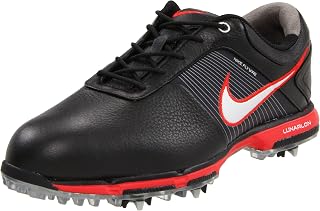 Nike Golf Men's Nike Lunar Control-M, Black/Metallic Silver/Challenge Red, 8 W US