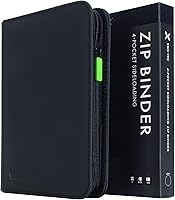 Vista 1 de Vault X Carpeta de 4 bolsillos con cremallera para tarjetas, 160 tarjetas, material de álbum Exo-Tec premium, 20 páginas de carga lateral, carpeta