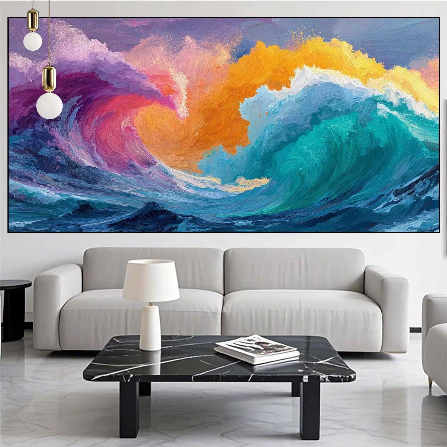 Waves Diamond Art Ocean Diamond Painting Arts and Crafts dla dorosłych, zestaw do malowania diamentami 5D, dorosłych, Crysta, haft krzyżykowy, rękodzieło, obrazy, zestaw do haftowania dla