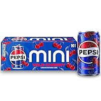 Vista 1 de Pepsi Wild Cherry Cola Soda Pop Mini Latas, Mini Latas de 7.5 Onzas (Paquete de 10) (El Empaquetado Puede Variar)