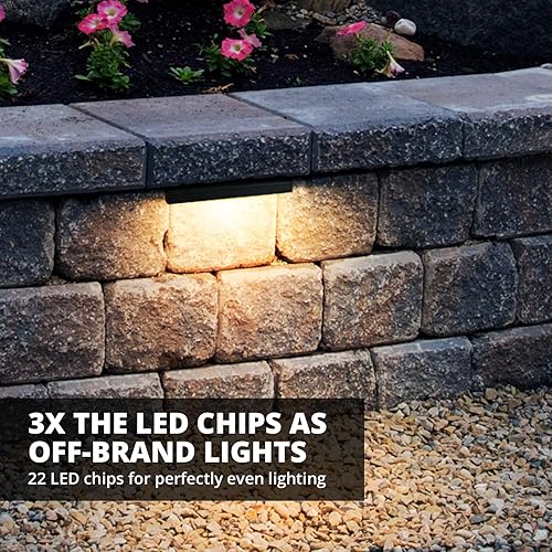 Miniatura 3 de GKOLED Luz LED Hardscape con certificación UL, luces de pared de contención, chips LED integrados de 2700 K de 6.8 pulgadas, luz de pared de