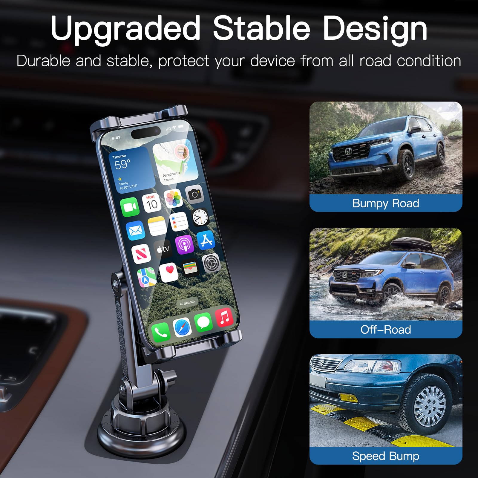 Getränkehalter, Handy-Tablet-Halterung für Auto, LKW, 360° drehbarer Ständer und verstellbarer Arm, kompatibel mit 4-10 Zoll iPad, Samsung Tab, iPhone, Handys, Kindle Fire HD