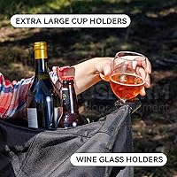 Vista 5 de Silla de Camping para 2 Personas Silla de Camping Oversized Loveseat Silla de Camping Doble para Adultos Sofá de Camping Heavy Duty Silla Plegable