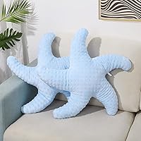 Vista 12 de Almohada de estrella de pescadillo de Marble Empire para sofá y cama, almohada de decoración costera, almohada de acento de tema de playa de océano