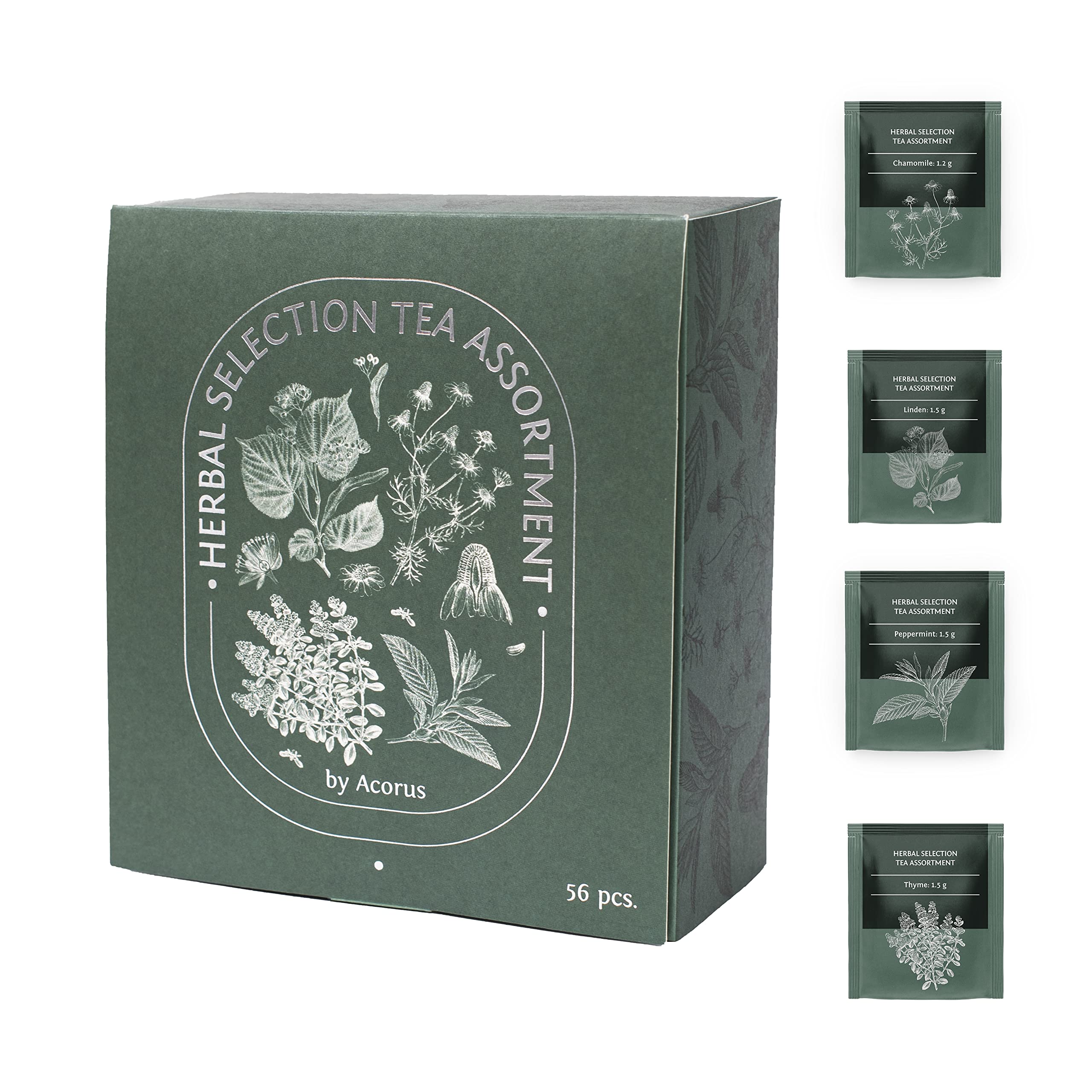 ACORUS | Surtido de té de regalo de cumpleaños | Juego de caja de cesta de té natural de 6 sabores | Regalo para cumpleaños | Cuadro de selección grande | 60 bolsitas de te de hierbas y frutas — view 8