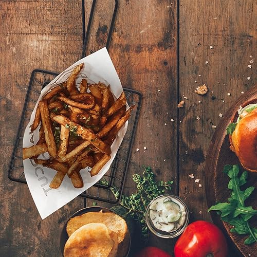 Miniatura 4 de ZzzaNa Mini cestas cuadradas para freír cesta de papas fritas pequeñas, cestas de papas fritas, soporte de malla, colador de alimentos, herramienta