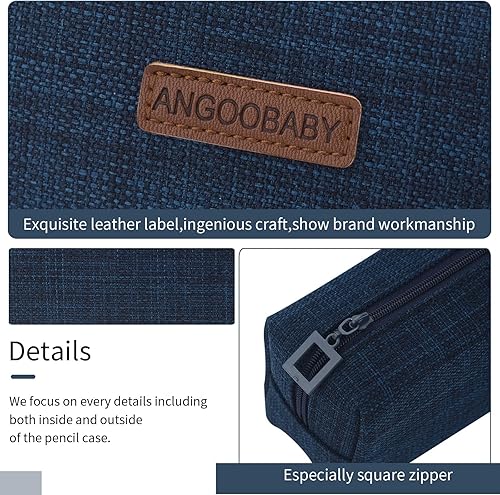 Miniatura 8 de ANGOOBABY - Estuche pequeño para lápices para estudiante, bolsa de monedas, bolsa de cosméticos, oficina, papelería, organizador para la escuela