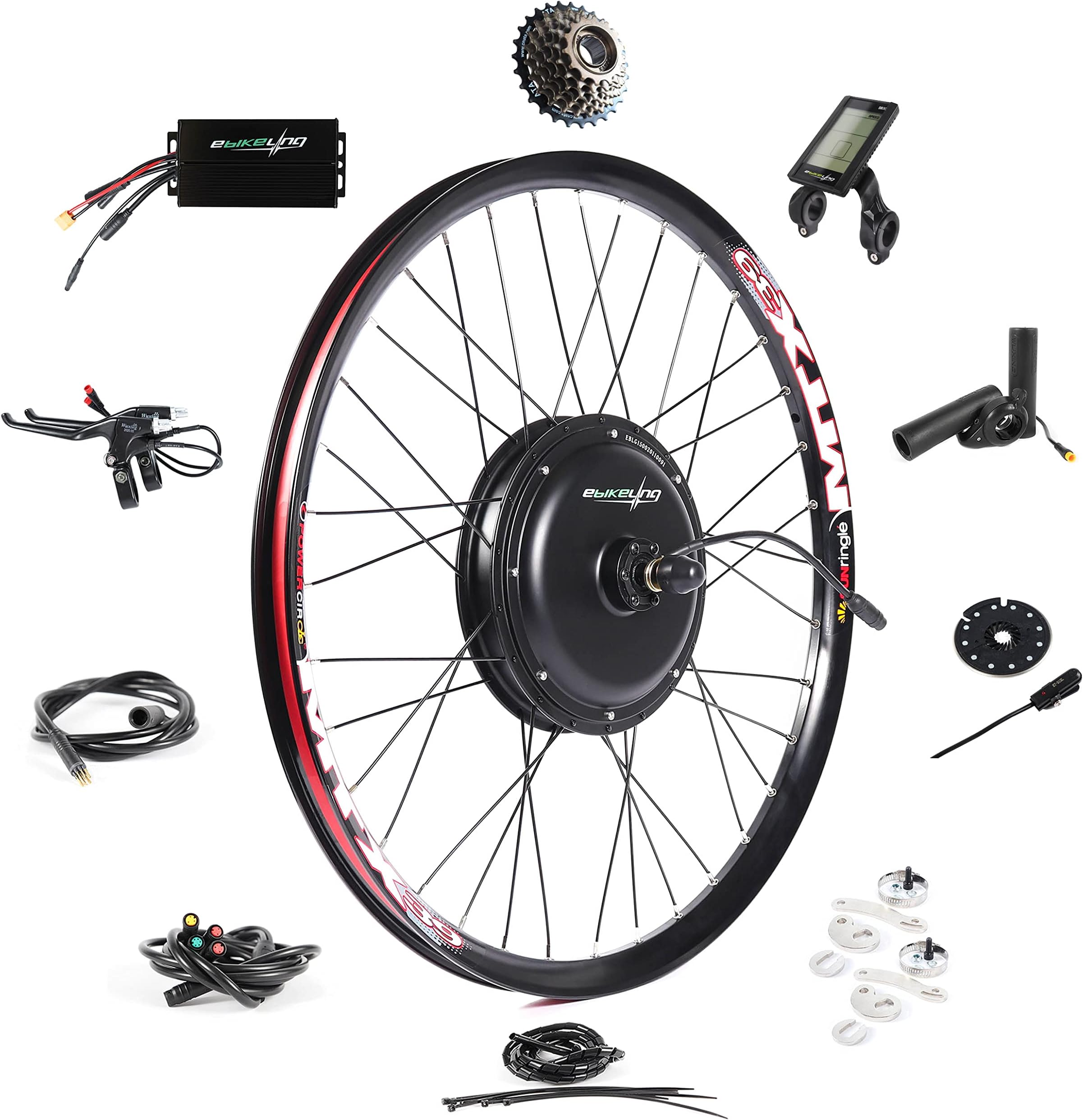eBikeling 48V 700C MTB Waterproof Rear 1500 Watt Ebike Conversion Kit | Electric Bike Conversion Kit | High Performance Add On Electric Bike Kit for Mountain Bikes | Electric Bike Kit