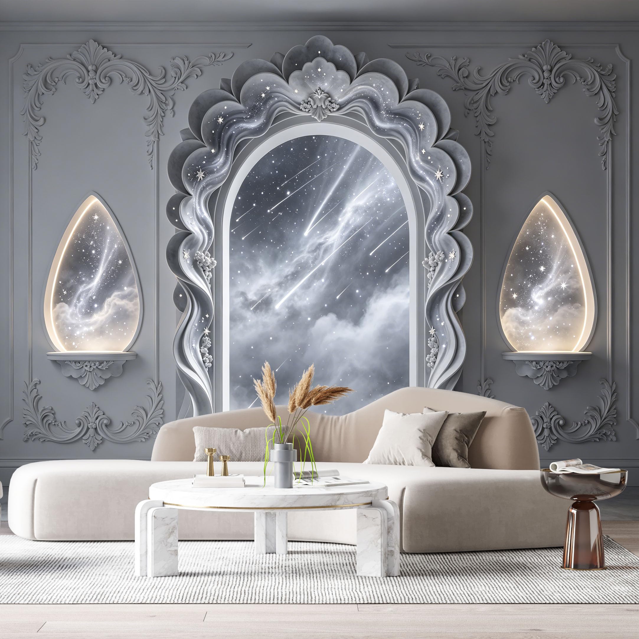 Custom Size Wall Murals Cosmic Space Nebula 3D Trompe L'Oeil SelfAdhesiveWall Fabric Removable Wallpaper Wall Decor for Living Room Bedroom Bathroom