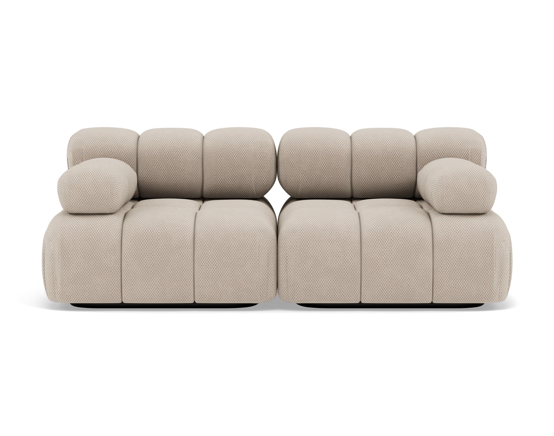 Lisa Design - Santorini - Canapé Modulable D'angle Gauche - 5 Places En Tissu Texture Gris