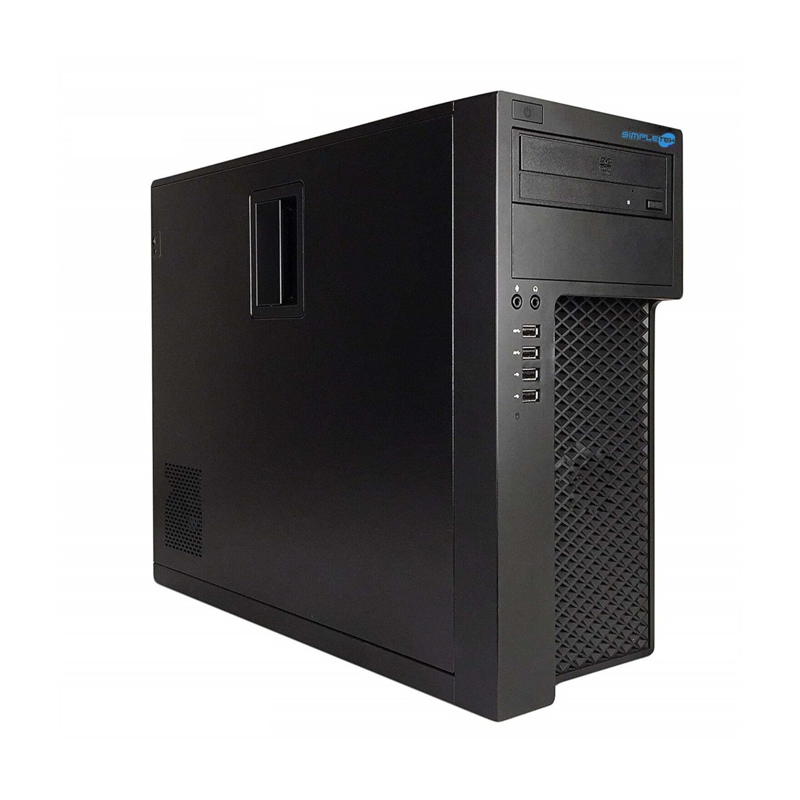 SIMPLETEK- Computer Fisso Workstation 32GB 480GB SSD | Windows 11 Professional | VGA + 2 x DisplayPort + Porta Seriale RS232 DVD-ROM (Ricondizionato)