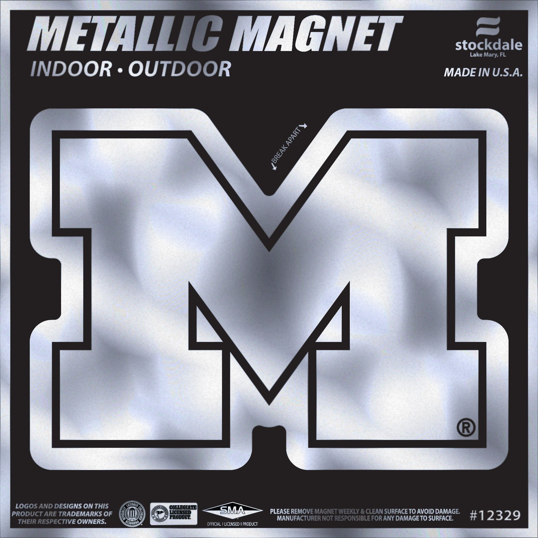 Magnet métallisé Michigan WinCraft S12329 : fini les aimants qui glissent de votre frigo
