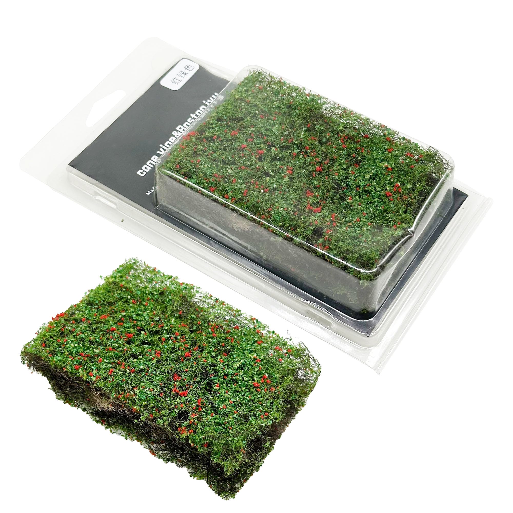 Cayway Artificial Miniature Vines Kit, Realistic Vine Model for Model Train Railway Layout, Fairy Garden Supplies, Red Green