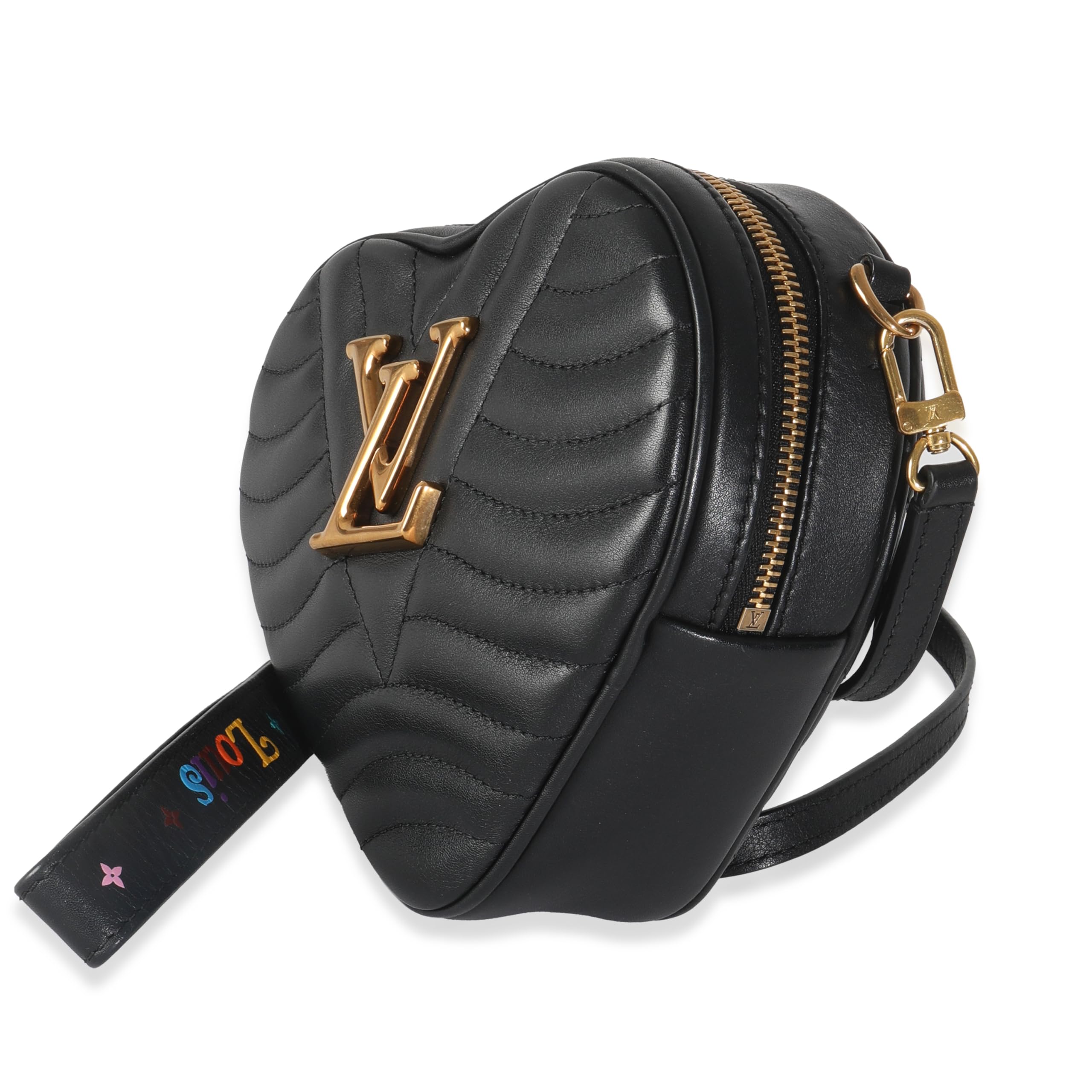 Louis Vuitton, Pre-Loved Black Calfskin New Wave Heart Bag, Black