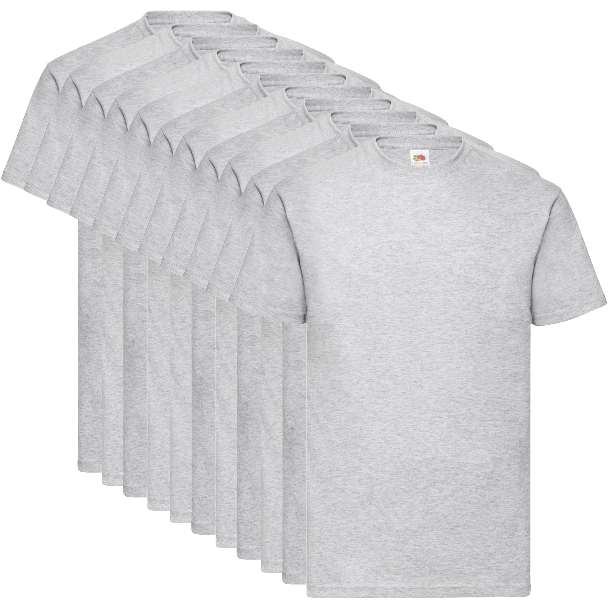 Fruit of the Loom Confezione da 10 magliette originali per bambini | Maglietta per bambini in 100% cotone, certificata Oeko-Tex, a maniche corte + sacchetto in tessuto MyShirt incluso