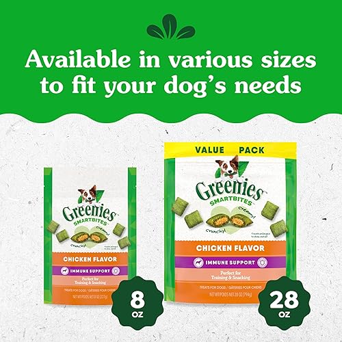 Miniatura 13 de Greenies Smartbites - Golosinas crujientes y suaves para perros, sabor a pollo, paquete de 8 onzas