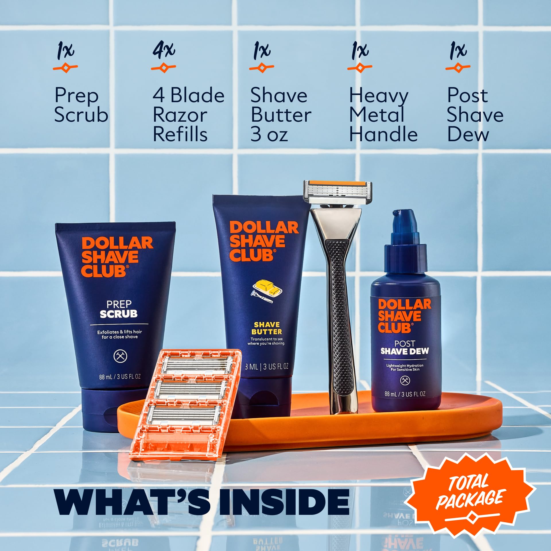 Dollar Shave Club Ultimate Shave Set with 4-Blade Razor Refills