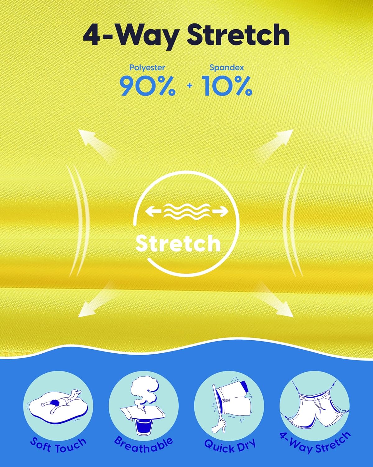 maamgic Mens 5.5 Inch Swim Trunks with Compression Liner Board Shorts Quick Dry Beach Swimwear with Zipper Pockets - Image 5