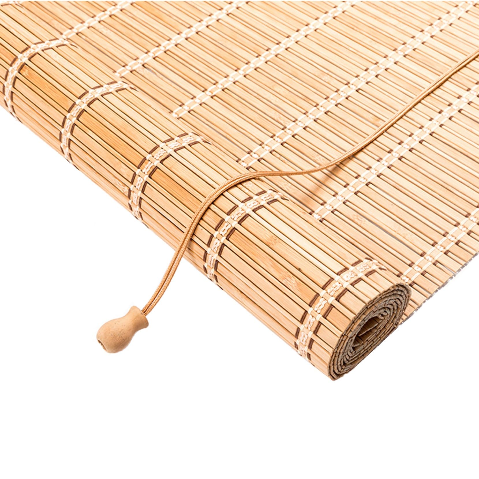 Bambus-Rollo für Innen/Außenbereich, Terrasse, Retro-Römischer Schatten mit Verdunkelungs-Sonnenschutz, Anti-UV-Schutz und Privatsphäre, Gartendekoration, unverzichtbar