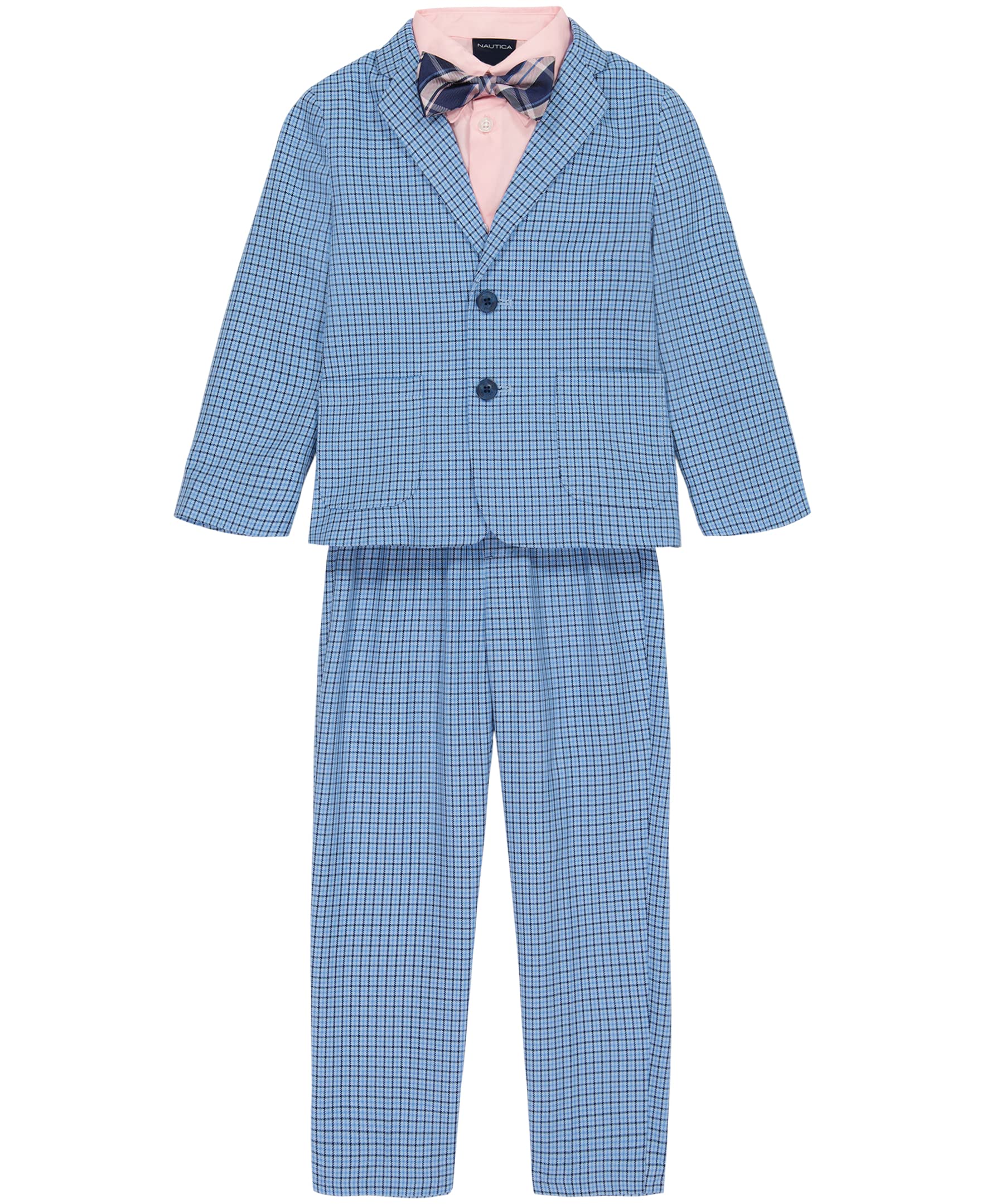 Nautica Boys' 4-Piece Suit Set with Dress Shirt, Tie, Jacket, and Pants
