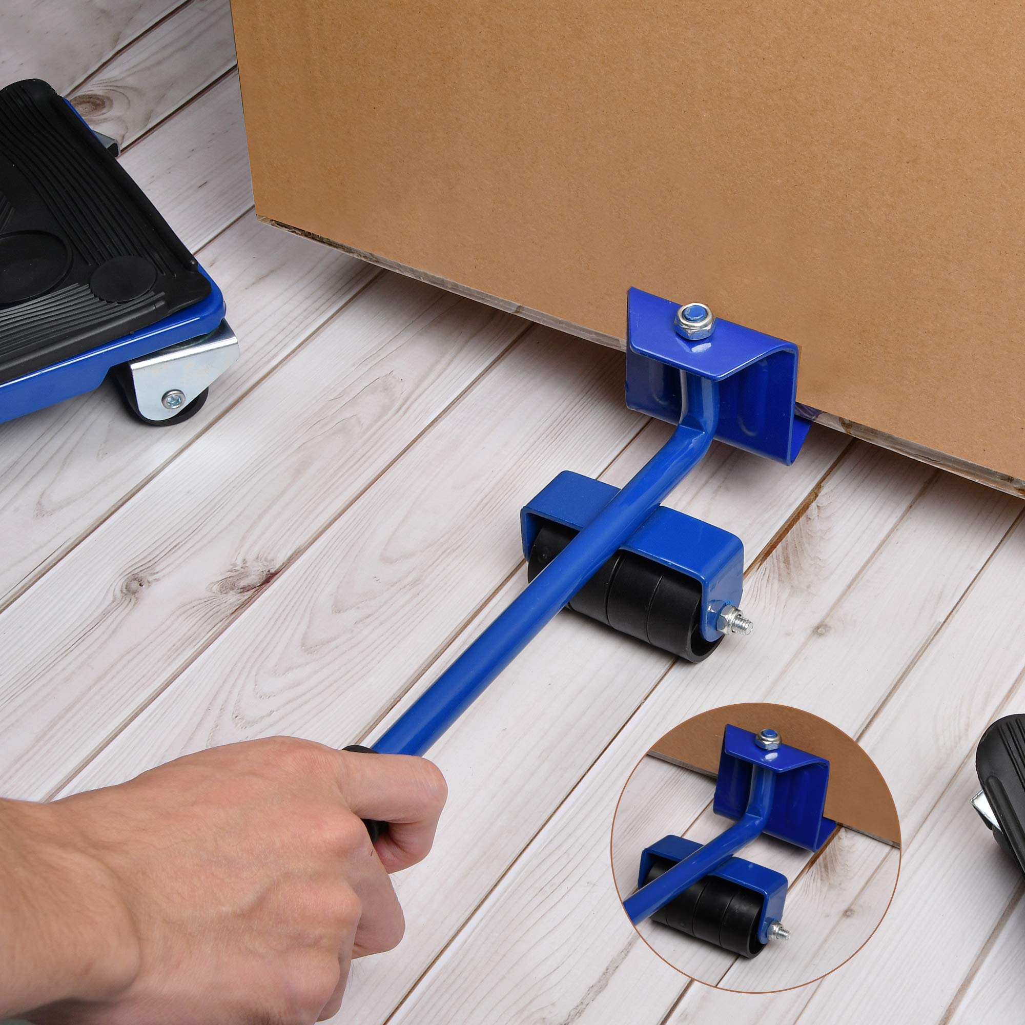 5 Pack Heavy Furniture Lifter Furniture Movers Tools Kit Moving Sliders Mover Set for Sofa Refrigerator Furniture Sliders — view 7