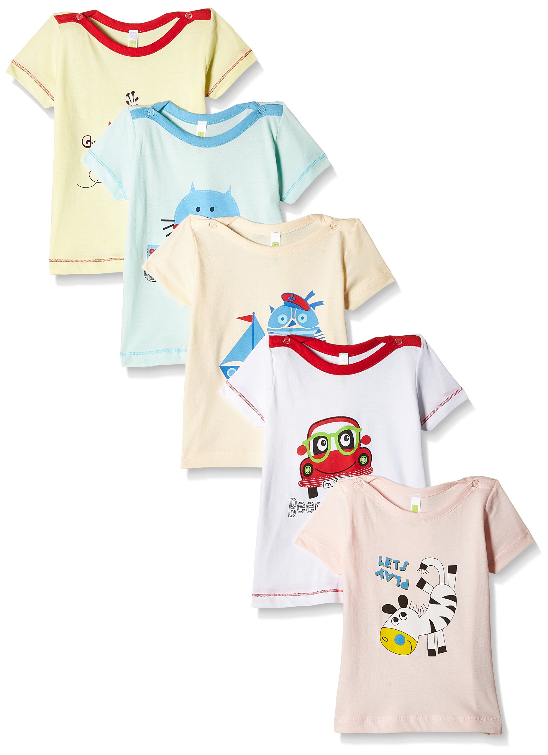 CherishBaby Boy's T-Shirt (Pack of 5)