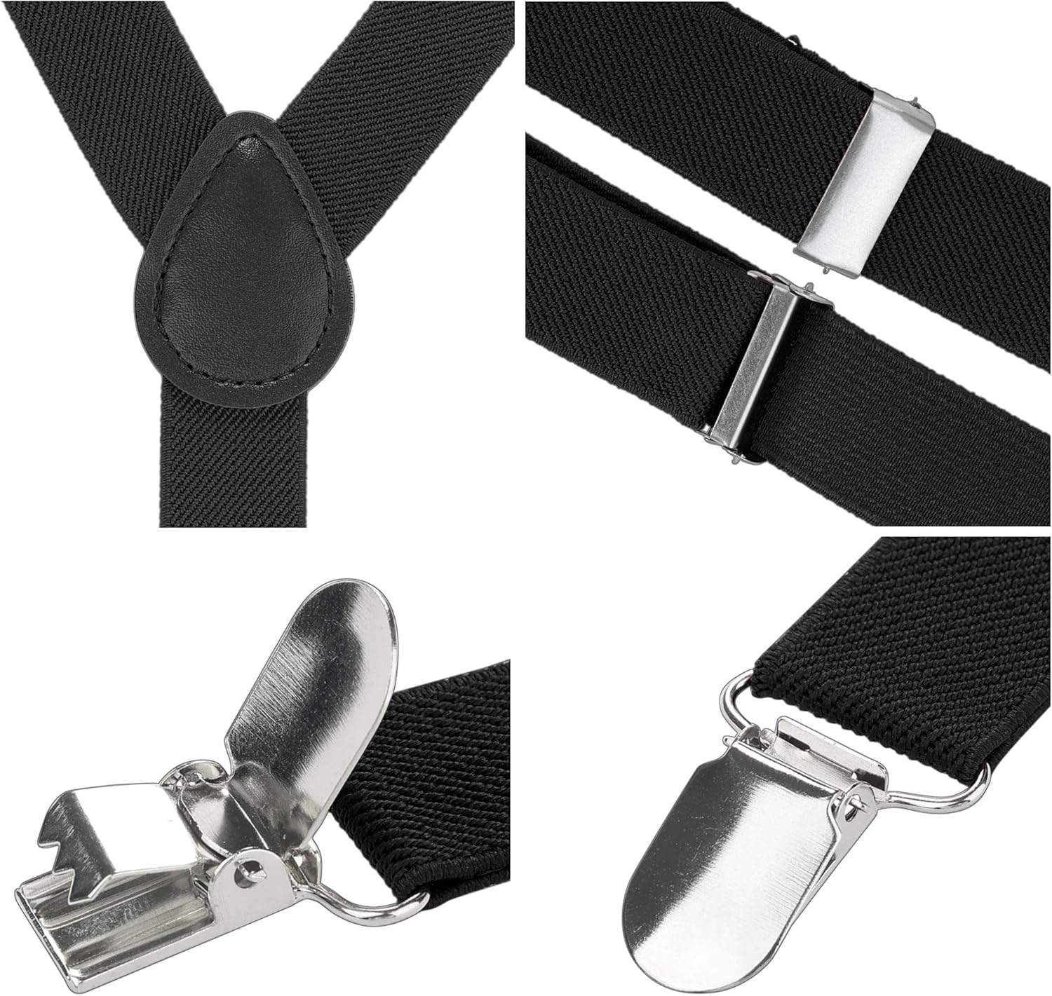Allegra K Women's Suspenders Metal Clips Adjustable Elastic Band Y Shaped Suspender - Image 4