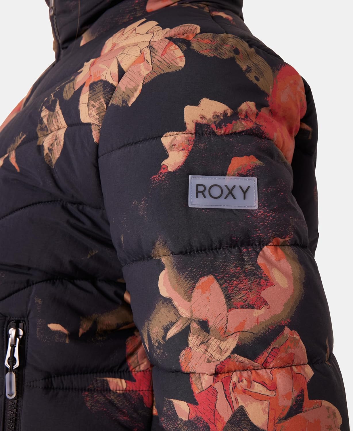 Roxy Women's Christal Packable Liner Jacket– Lightweight, Concealed Hood, Pfas-free, Zip Pockets