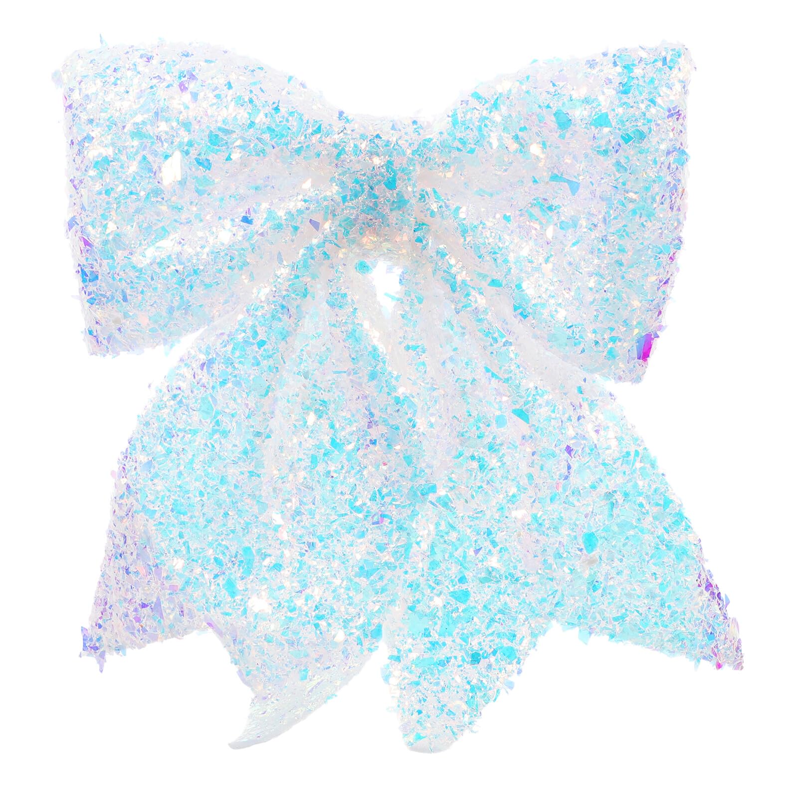 OUNONA Nœuds Décoratifs en Coton Perlé Blanc Scintillant Grand Nœud en Forme de Ruban Suspendu pour Sapin de Noël Ornements de Décoration Festive Réutilisables pour Couronne et Porte