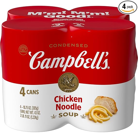 Campbell's Condensed Chicken Noodle Soup, 10.75 Ounce Can (Pack of 4)