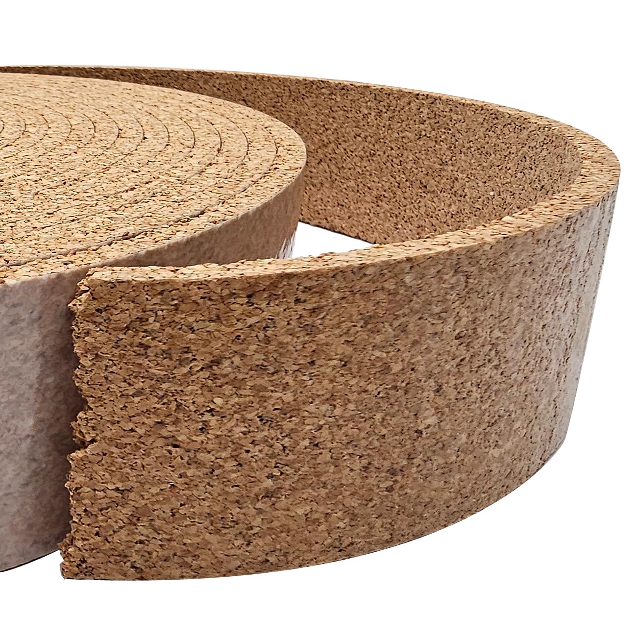 Cinta de sellado de corcho prensado natural, 50 mm x 5 mm, rollo de 10 m, aprox. 220 kg/m3, autoadhesiva por una cara
