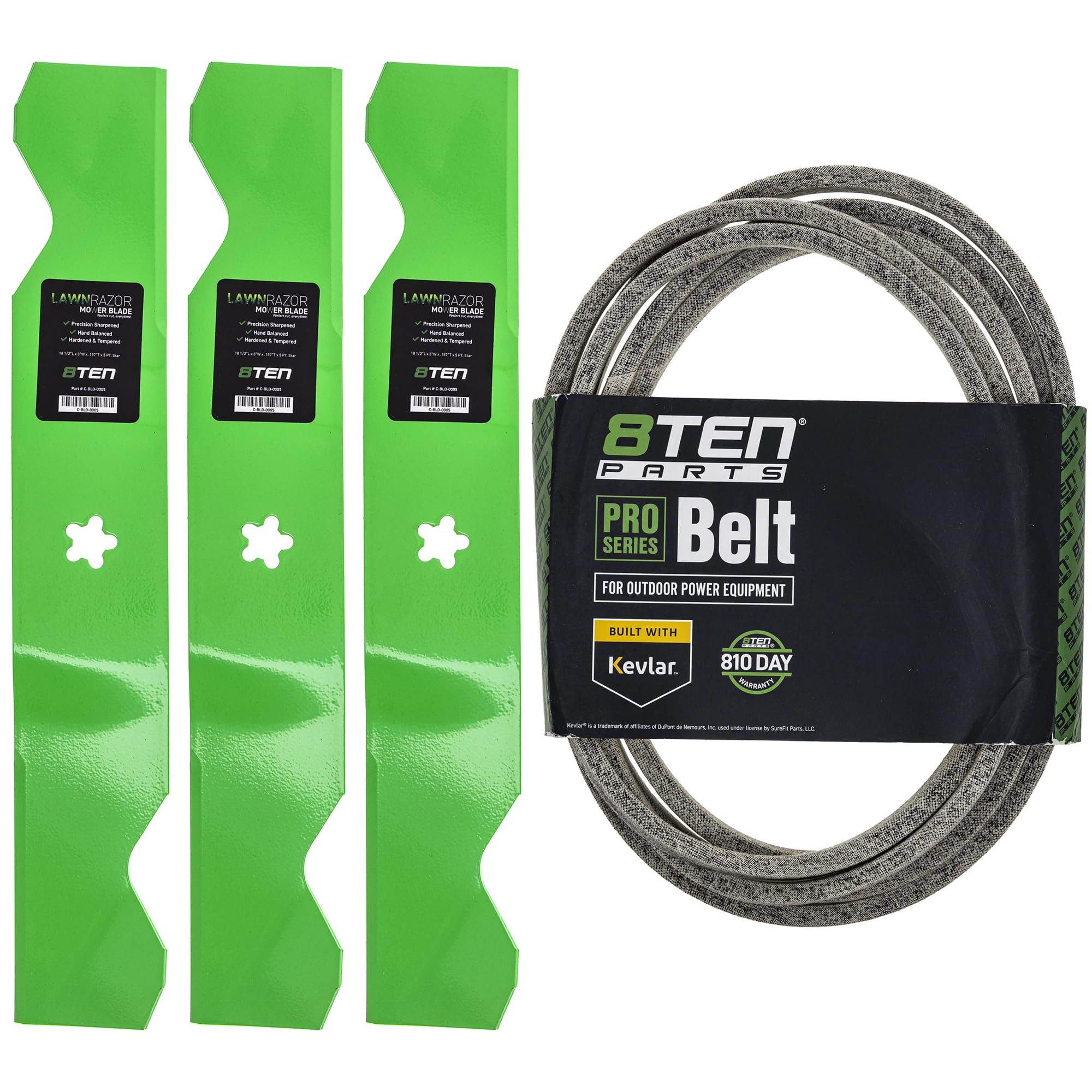 Amazon.com : 8TEN Deck Blade Belt Kit for Husqvarna RZ5424 RZ5426