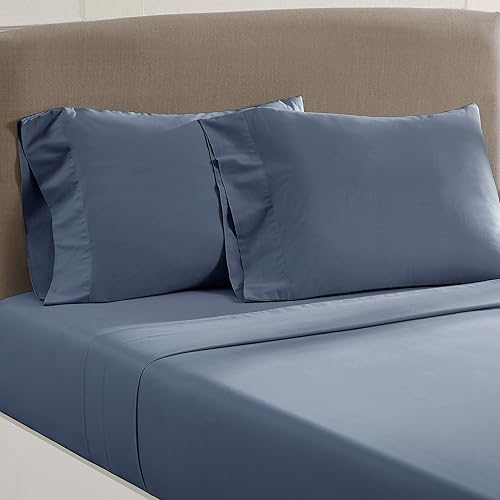 Miniatura 1 de Amrapur Overseas Vintage Washed 100-Percent Cotton 3-Piece Sheet Set Dark Blue Twin