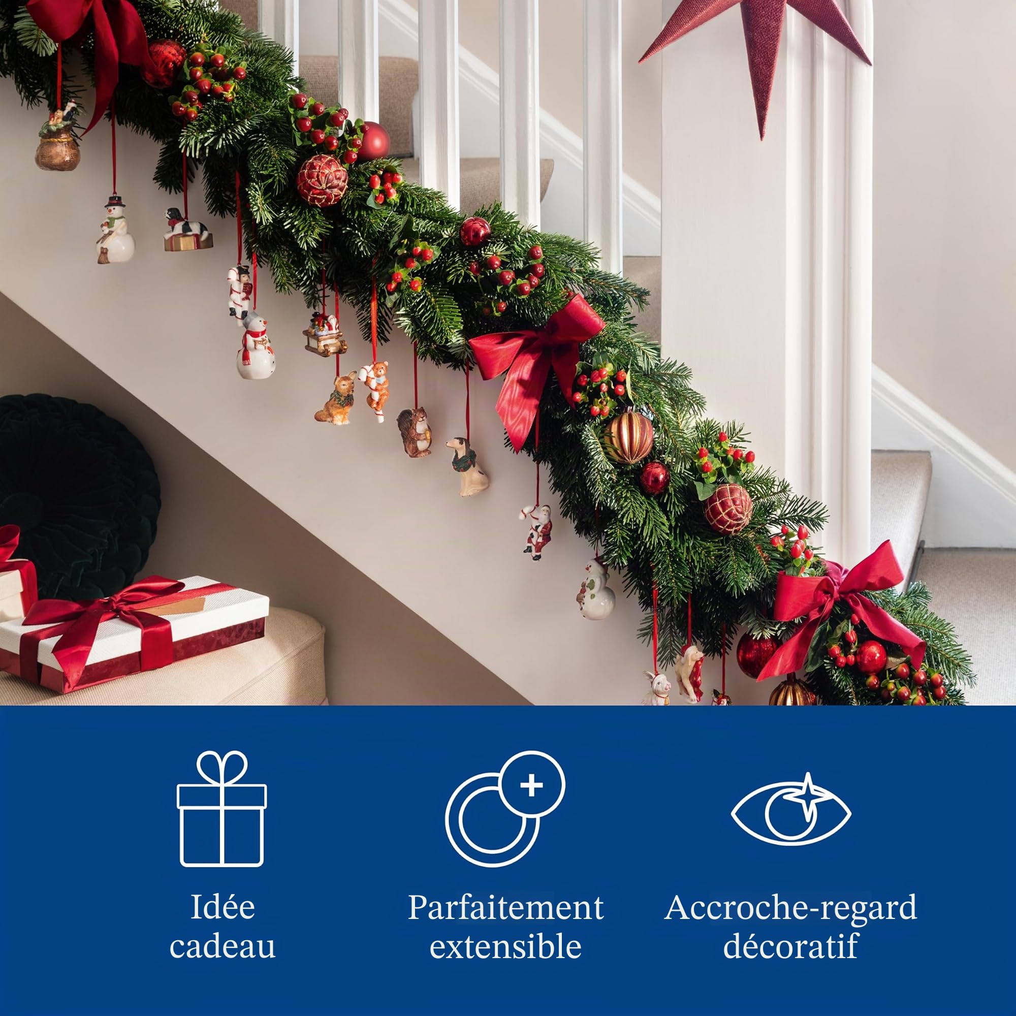 Villeroy & Boch Nostalgic Ornaments Chiens, Ensemble de 3 pcs, 6 x 7 cm