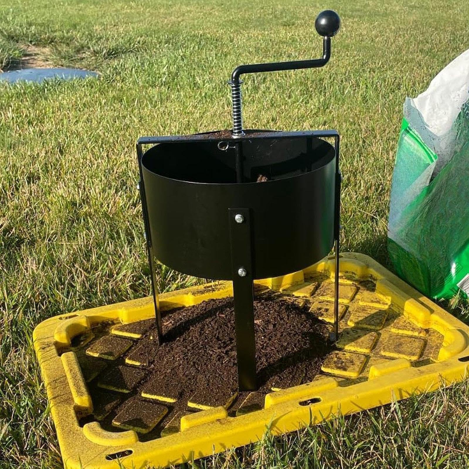 Tamiz de Compost, Herramienta Rotatoria eficiente para tamizar Suelos, Estructura metálica, Apto para jardinería y construcción, Herramienta Rotatoria para tamizar