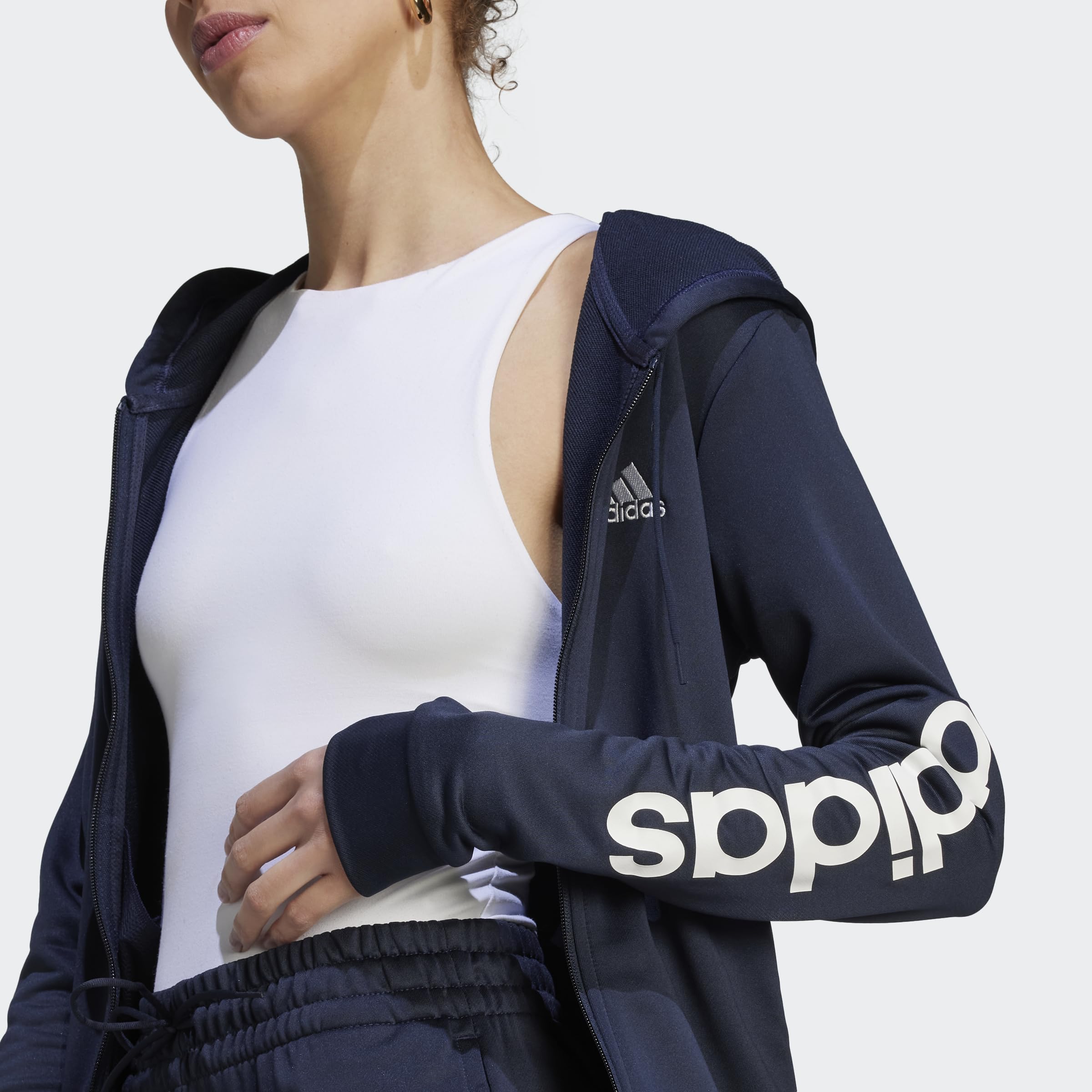 adidas Kobiety Linear Track Suit, Legend Ink, S