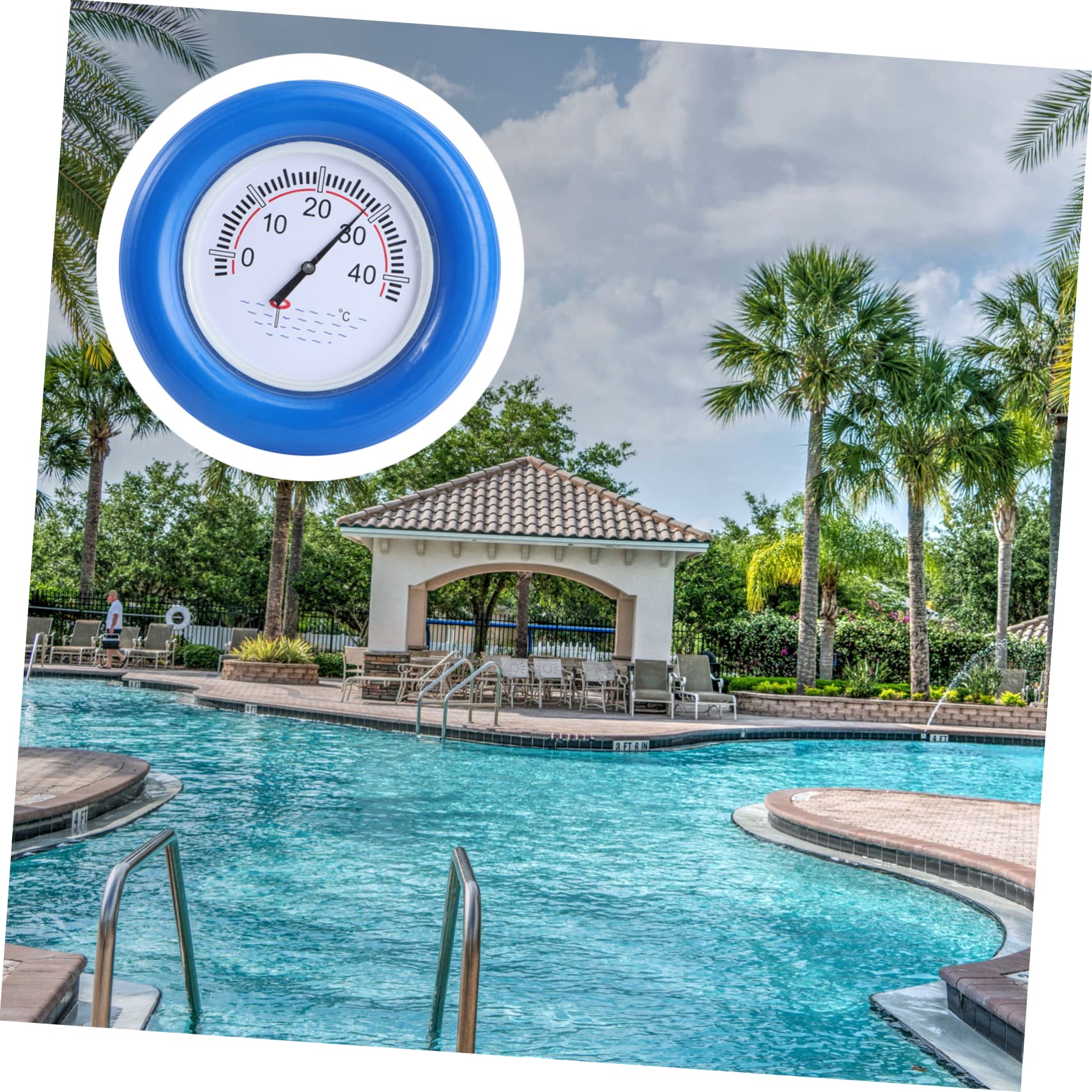Tester Della Temperatura Per Piscine Esterne/interne Termometro Galleggiante Con Ampio Display in Acciaio Inossidabile E Plastica Per Spa E Vasche Idromassaggio