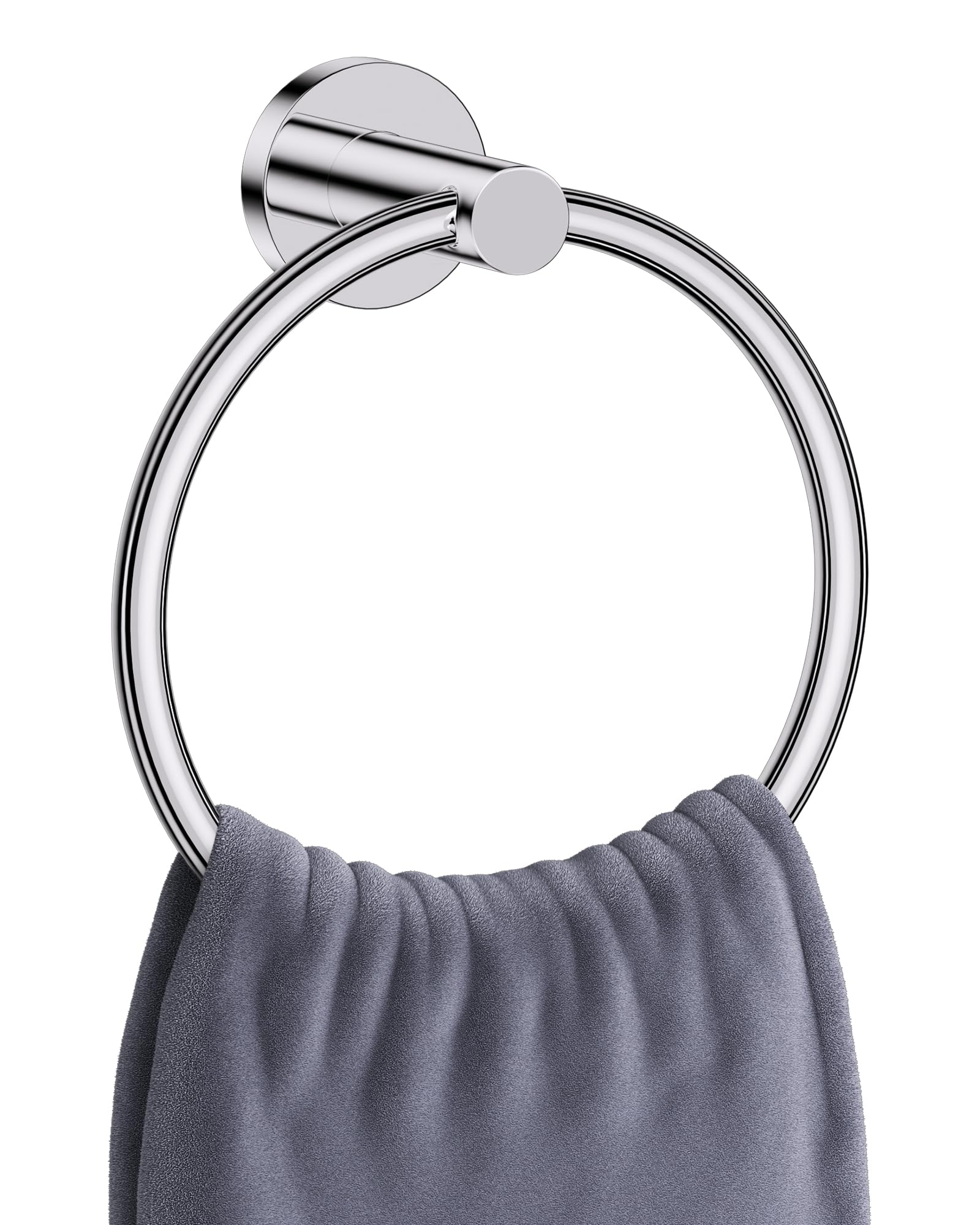 YACVCL Towel Holder Bathroom Towel Ring, Chrome Hand Towel Bar, Stainless Steel Towel Rack Wall Mounted, Round Towel Hanger for Kitchen Lavatory ﻿ ﻿
