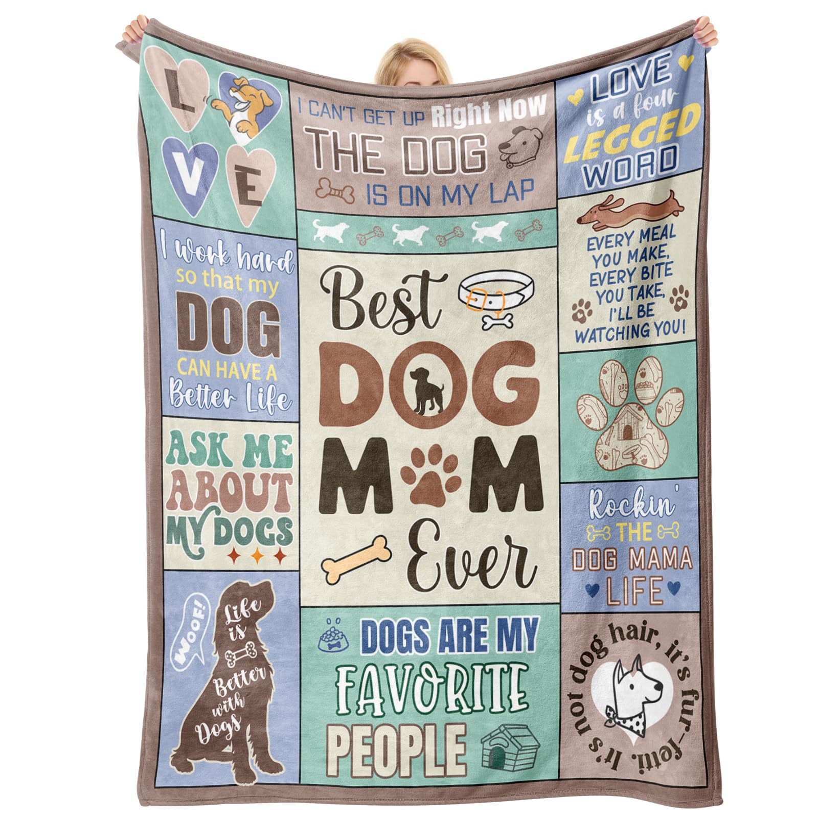 Couverture polaire Einanmut anti-froid pour maman et chien fatigués