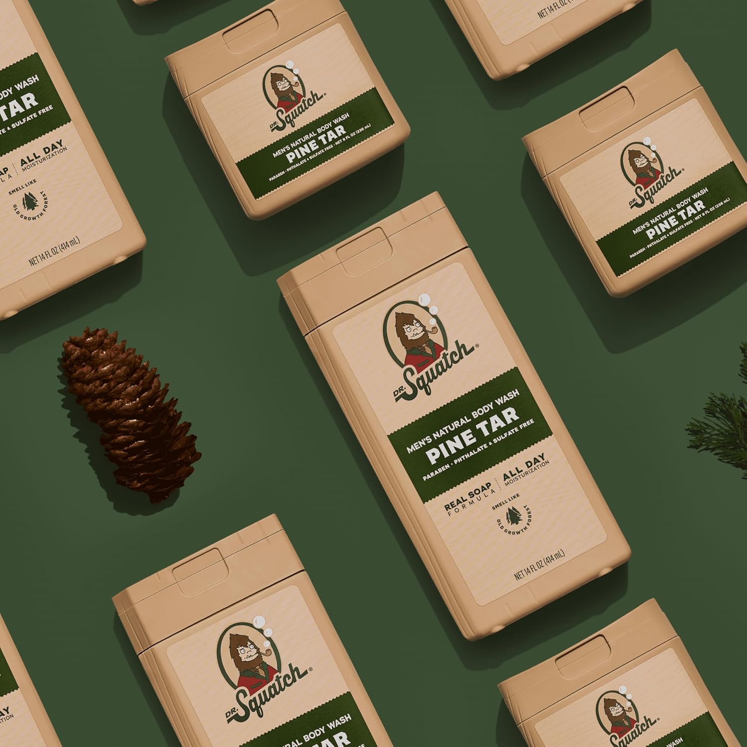 Dr. Squatch NEW Body Wash and Deodorant for Men Gift Set | No Paraben, Phthalate, Sulfate | Odor-Squatching, Aluminum-Free | Pine Tar Body Wash (8 oz, 3-Pack) & Deodorant (2.56 oz, 2-Pack) - Image 7