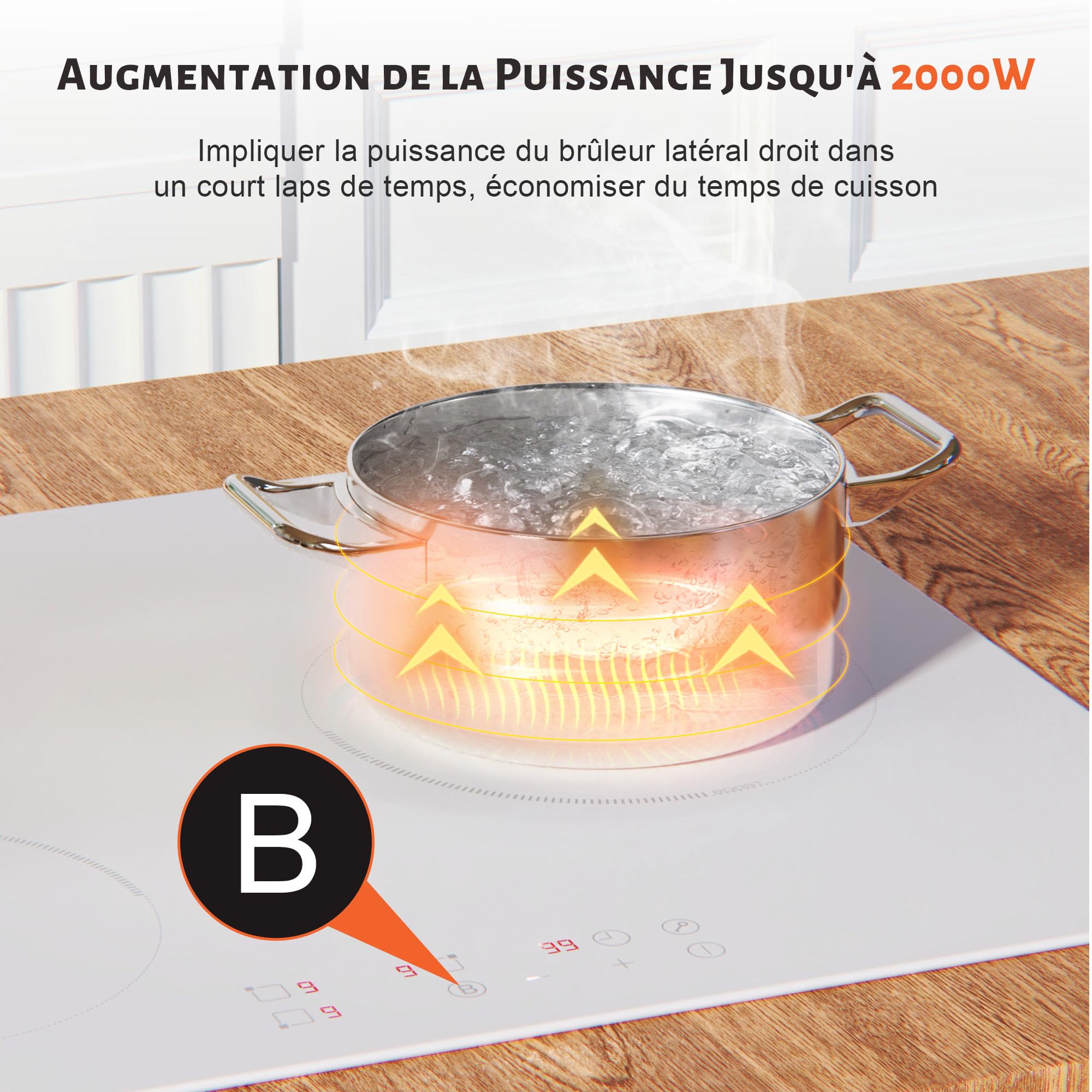 Płyta indukcyjna 60 cm z wtyczką płyta indukcyjna 3 płyty, 3500 W | Samowystarczalna płyta kuchenna, płyta indukcyjna 3 strefy z boosterem, obsługa dotykowa, timer, zabezpieczenie przed dziećmi