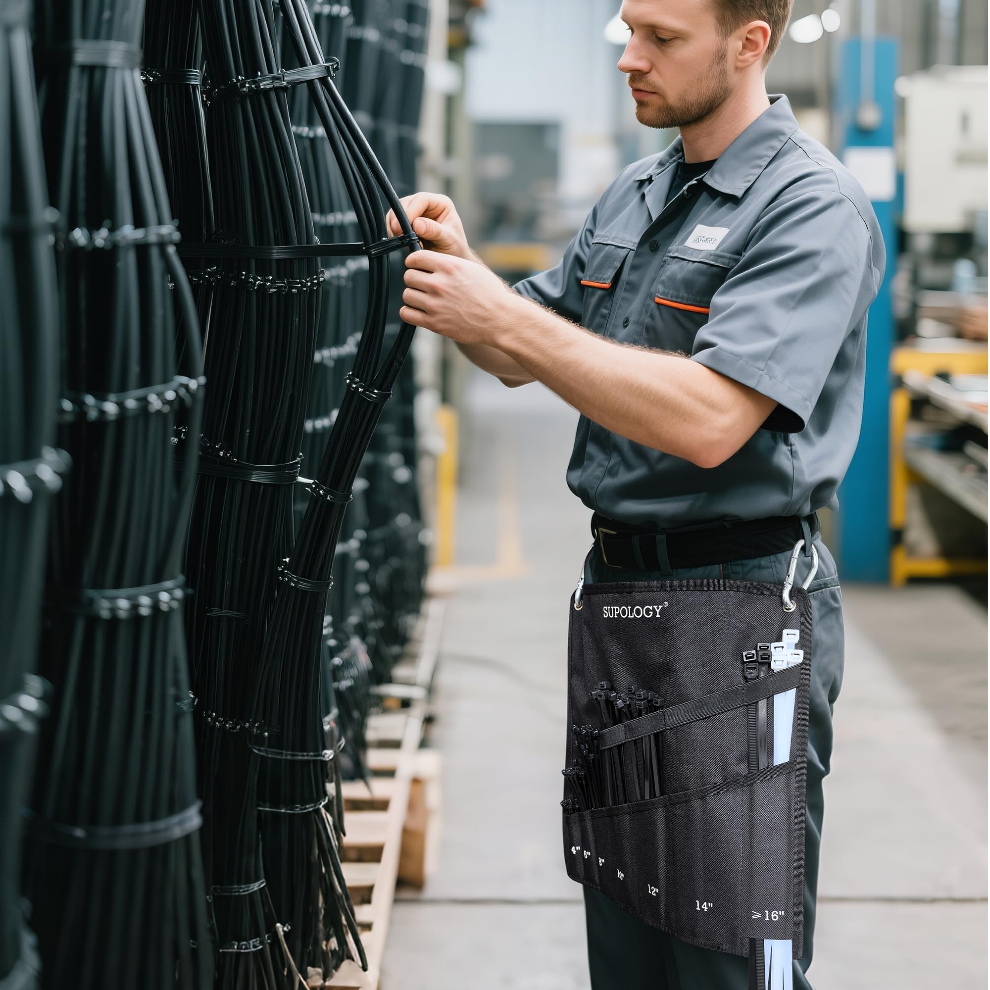 Zip Ties Assorted Sizes, 500 Pack?16+12+10+8+6 inch?Wire Ties with Organizer Bag, 50lbs 3.6mm Width Adjustable PA66 Cable Ties Cord Management Sets for Home, Office, Gardening | Innovative Item