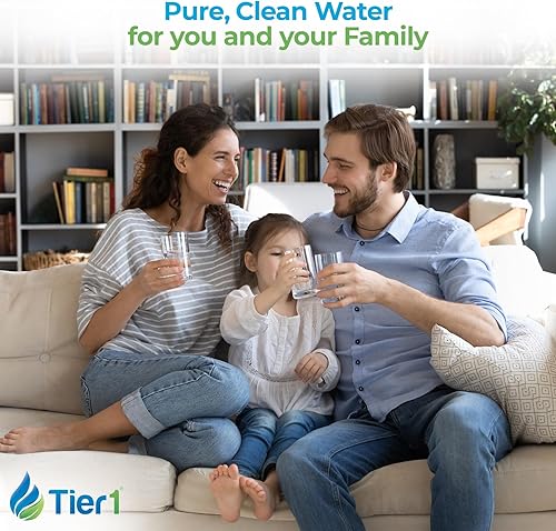 Miniatura 7 de Tier1 Cartucho de repuesto de filtro de agua de sedimentos de polipropileno hilado para toda la casa de 5 micrones, 20 x 2.5 pulgadas, compatible