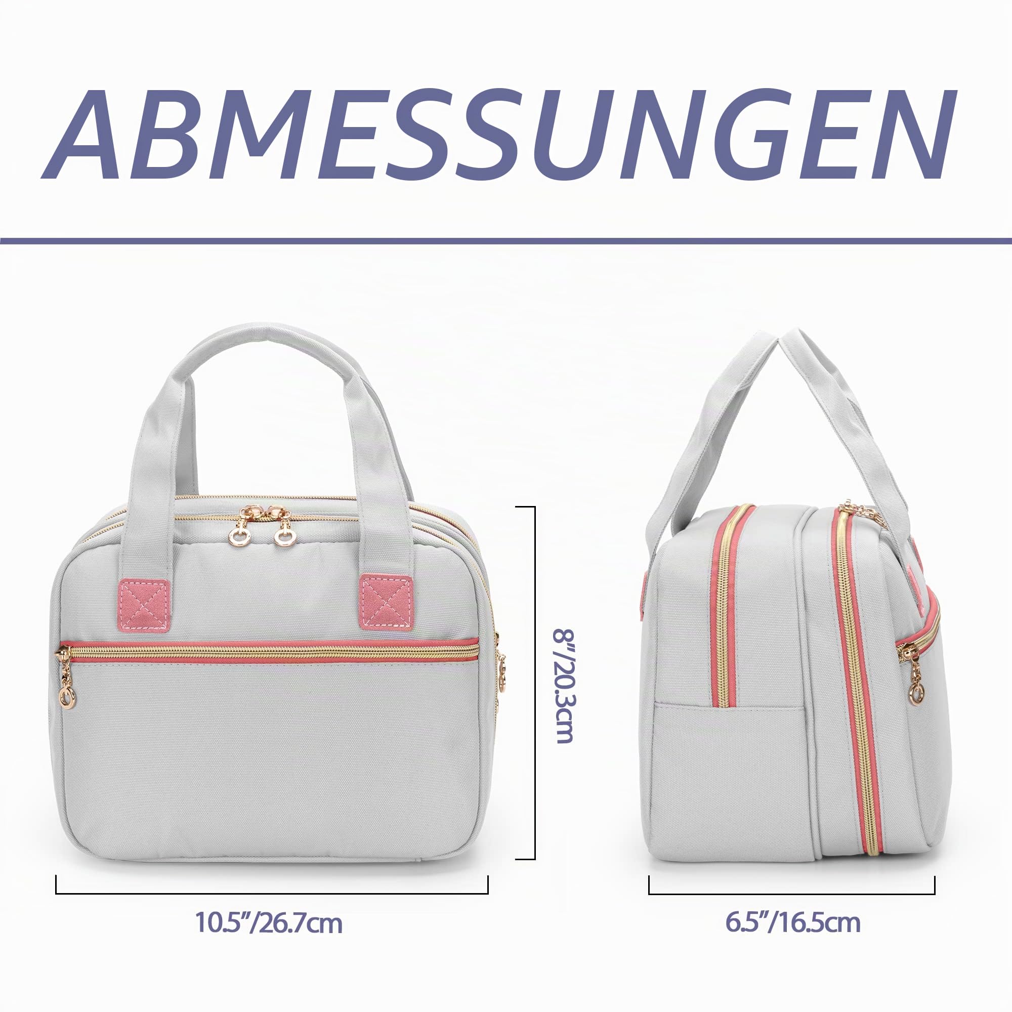Damero tragbare Milchpumpe Tasche kompatibel mit Elvie und Willow Milchpumpe, Tragetasche mit Eisbeutel für tragbare Milchpumpe, Flaschen, Pumpenteile