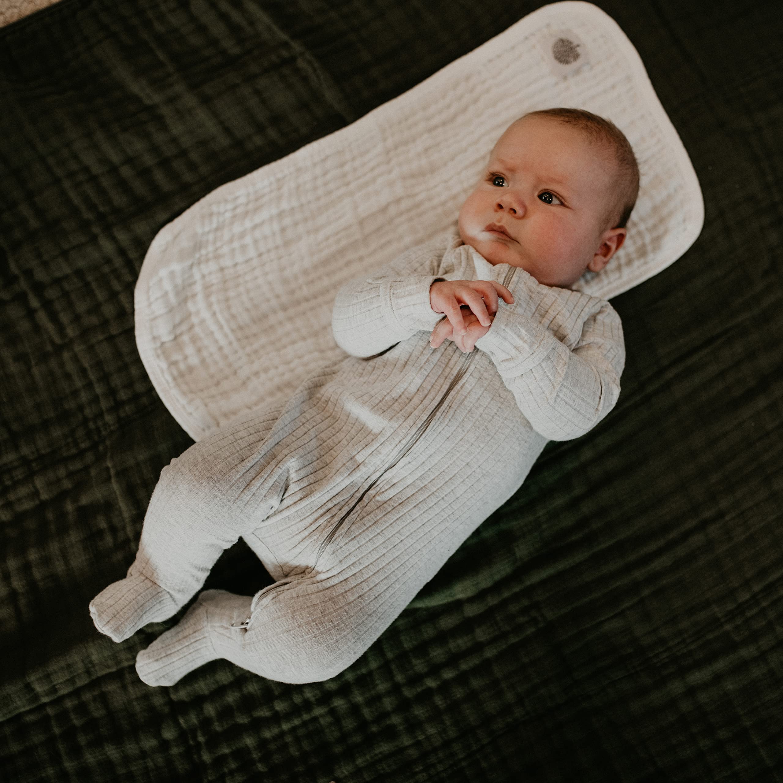 Parker - Paños de muselina de algodón para bebé, paquete de 4 unidades, ropa grande de algodón para eructos para niños, niñas, unisex (blanco)