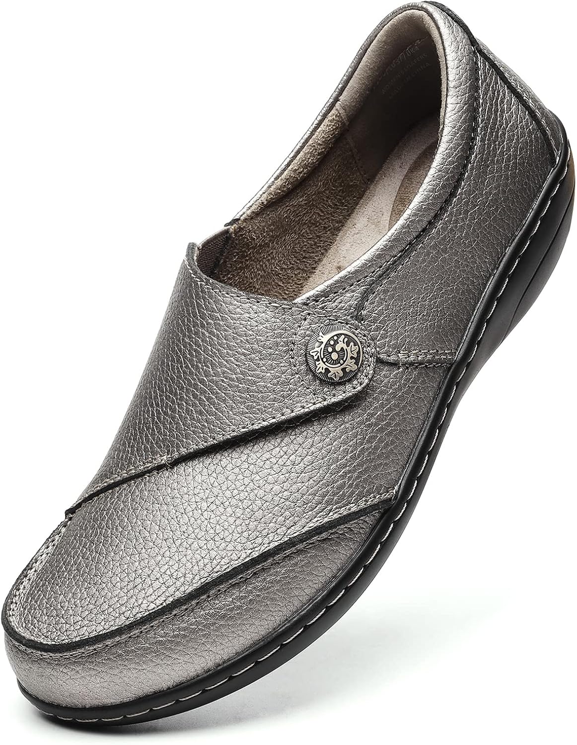 Geoeleph Women's Loafers Casual Slip-Ons Comfort Walking Flats Leather Driving Moccasins